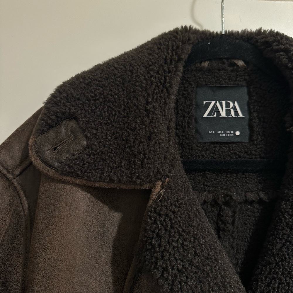 Zara Brown Shearling Jacket - image 3